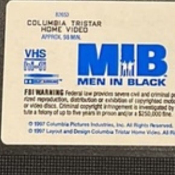 1997 VHS “Men In Black” - Picture 4 of 4